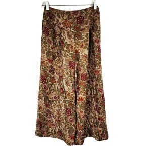 Cristina Womens Vintage Lot 1723 Wide Leg Floral Pants Cropped Size 7